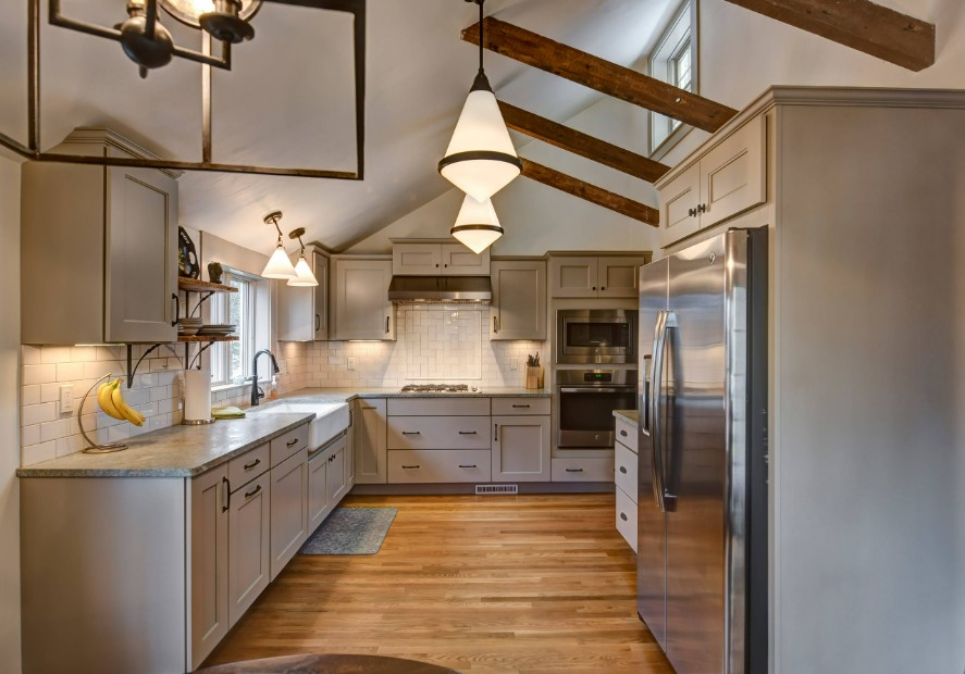 L Shape Modular Kitchen Interior