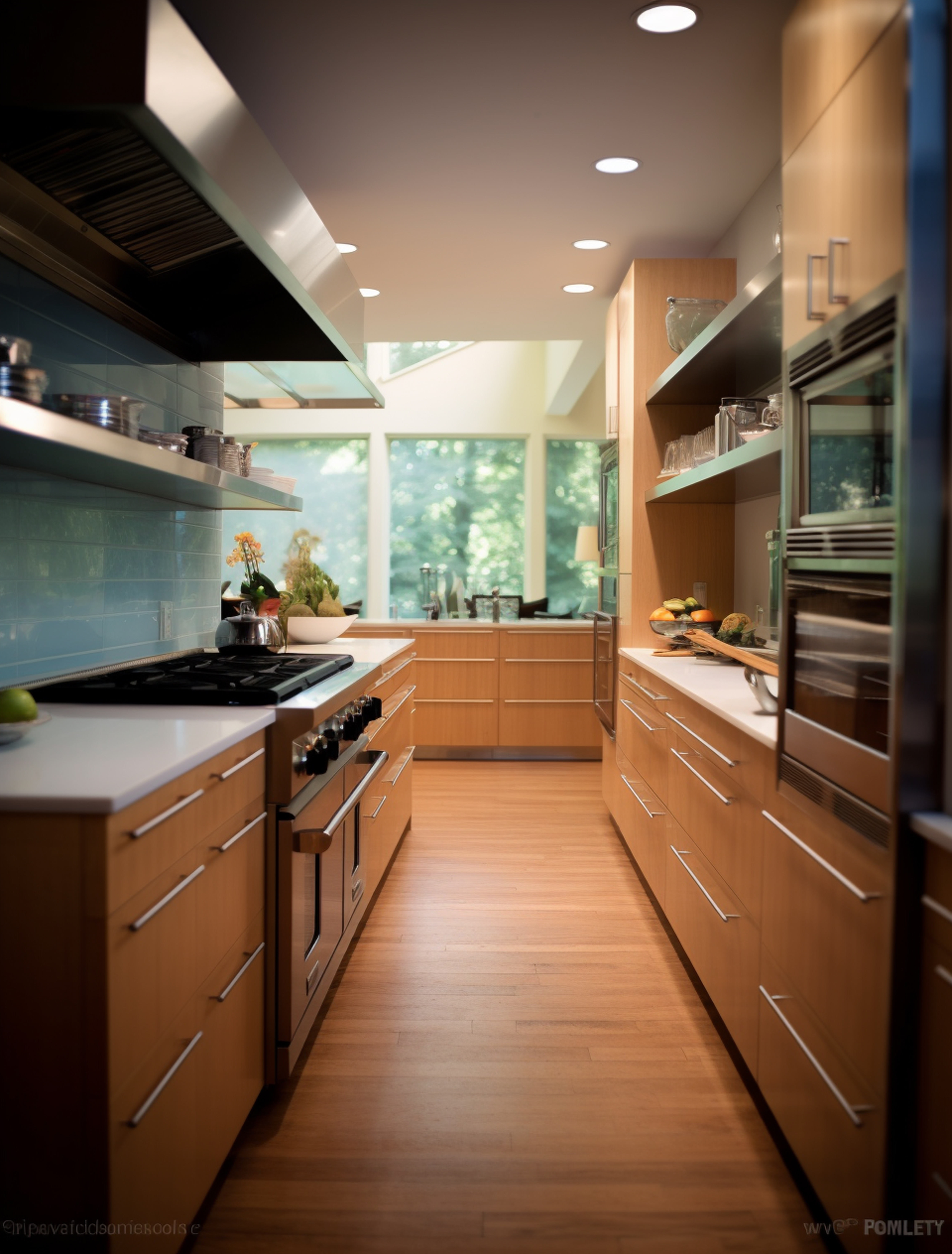 Parallel Modern Kitchen Interior